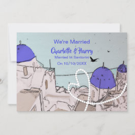 Santorini Griekse Post Huwelijk Receptie Party Kaart