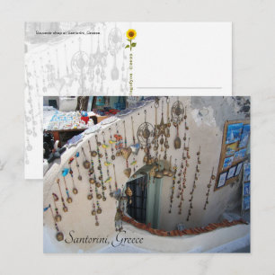 Santorini, Griekse souvenirs - ansichtkaart Briefkaart