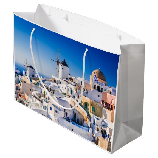 Santorini Groot Cadeauzakje (Achterkant Gekanteld)