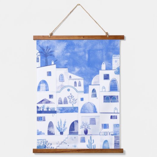 Santorini Hangend Wandkleed (Voorkant)