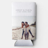 Santorini huwelijksgunst seltzer blikjeskoeler (Achterkant)