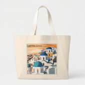 Santorini: Iconische bestemmingen Grote Tote Bag (Voorkant)