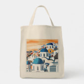 Santorini: Iconische bestemmingen Tote Bag (Achterkant)