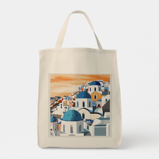 Santorini: Iconische bestemmingen Tote Bag (Achterkant)