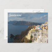 Santorini in de middag van de zon briefkaart (Voorkant / Achterkant)