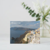 Santorini in de middag van de zon briefkaart (Staand voorkant)