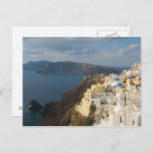 Santorini in de middag van de zon briefkaart (Voorkant / Achterkant)