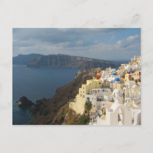 Santorini in de middag van de zon briefkaart