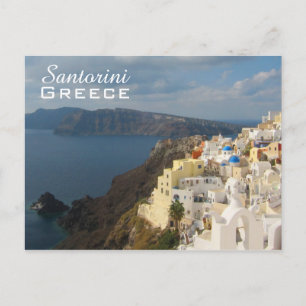 Santorini in de middag van de zon briefkaart