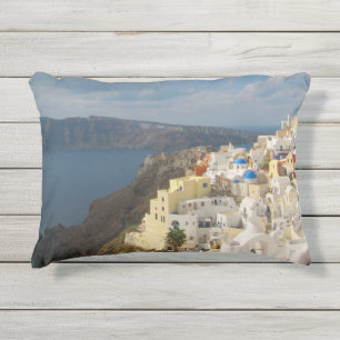 Santorini in de middag van de zon buitenkussen