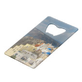 Santorini in de middag van de zon creditkaart flessenopener (Achterkant Gekanteld)
