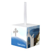 Santorini in de middag van de zon decoratie (Achter hoekig)