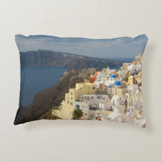 Santorini in de middag van de zon decoratief kussen