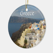 Santorini in de middag van de zon keramisch ornament (Links)