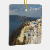 Santorini in de middag van de zon keramisch ornament (Rechts)