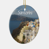 Santorini in de middag van de zon keramisch ornament (Rechts)