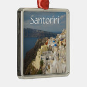 Santorini in de middag van de zon metalen ornament (Rechts)