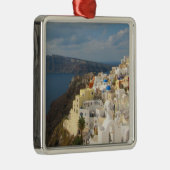 Santorini in de middag van de zon metalen ornament (Rechts)