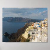 Santorini in de middag van de zon poster (Voorkant)