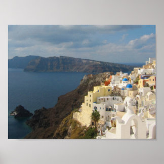 Santorini in de middag van de zon poster