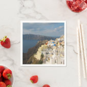 Santorini in de middag van de zon servetten (Insitu)