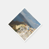 Santorini in de middag van de zon servetten (Hoek)