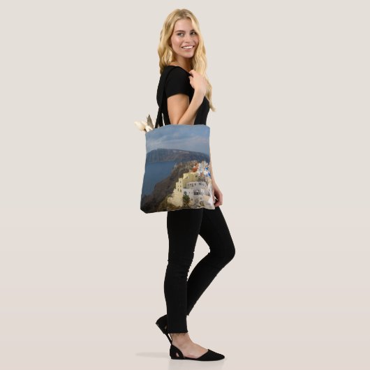 Santorini in de middag van de zon tote bag (Op model)