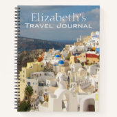 Santorini in de namiddag zon Notitieboek (Voorkant)