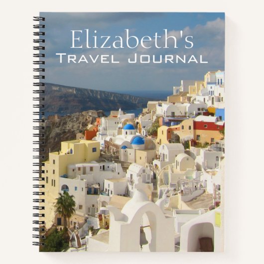 Santorini in de namiddag zon Notitieboek (Voorkant)