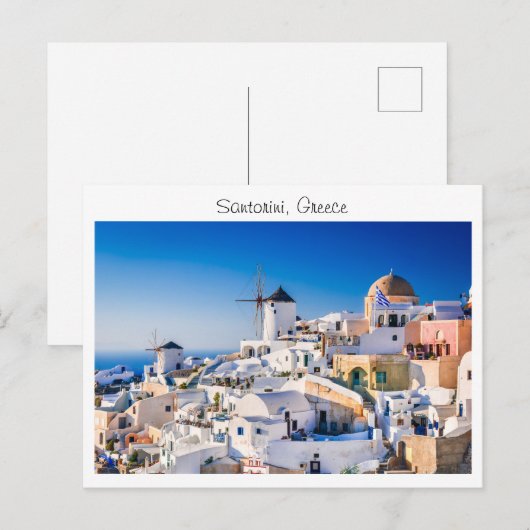 Santorini in Griekenland Briefkaart (Voorkant / Achterkant)