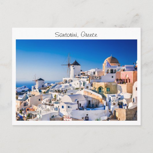 Santorini in Griekenland Briefkaart (Voorkant)