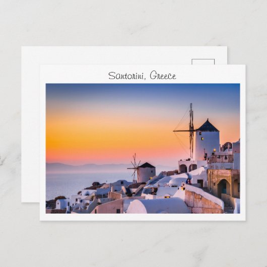 Santorini in Griekenland Briefkaart (Voorkant / Achterkant)