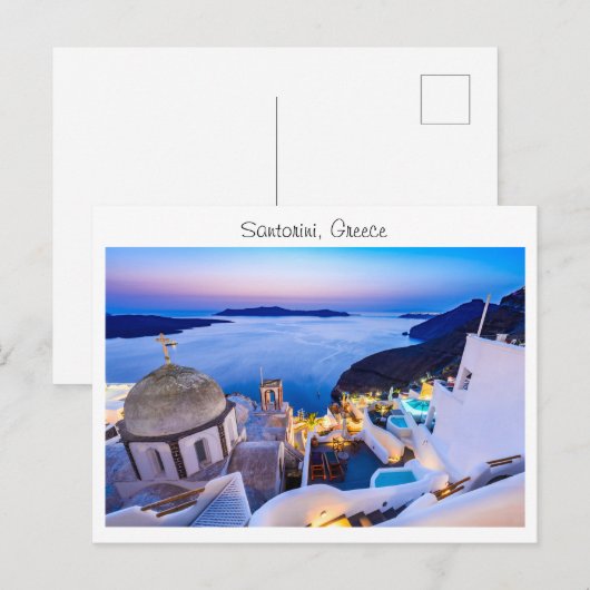 Santorini in Griekenland Briefkaart (Voorkant / Achterkant)