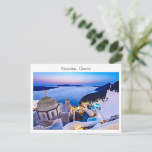 Santorini in Griekenland Briefkaart