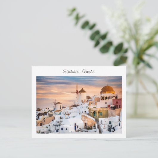 Santorini in Griekenland Briefkaart (Staand voorkant)
