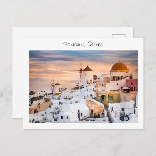 Santorini in Griekenland Briefkaart (Voorkant / Achterkant)