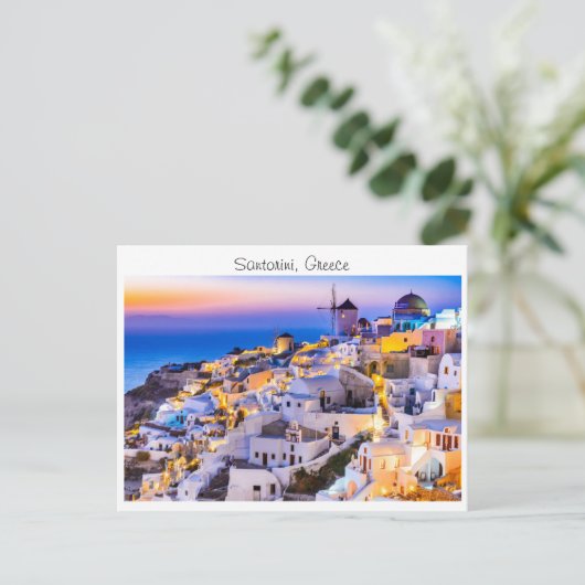 Santorini in Griekenland Briefkaart (Staand voorkant)