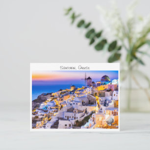 Santorini in Griekenland Briefkaart