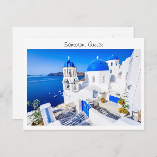 Santorini in Griekenland Briefkaart (Voorkant / Achterkant)