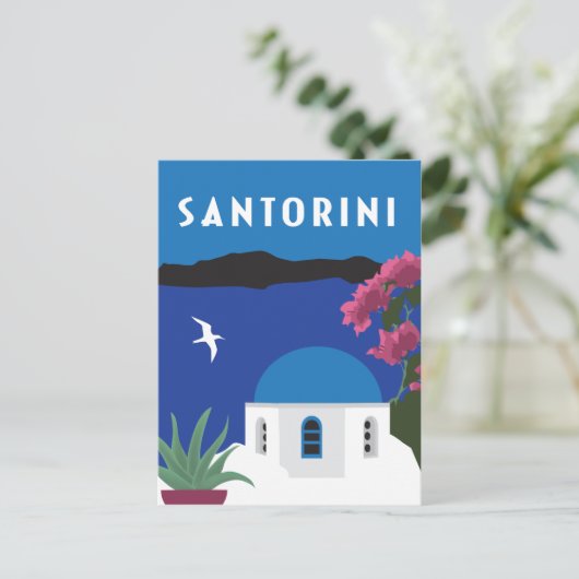 Santorini in Griekenland: oldtimers Briefkaart (Staand voorkant)