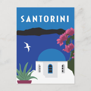 Santorini in Griekenland: oldtimers Briefkaart