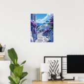 Santorini in Griekenland Poster (Thuiskantoor)