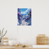 Santorini in Griekenland Poster (Keuken)
