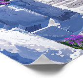Santorini in Griekenland Poster (Hoek)