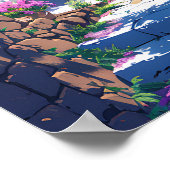 Santorini in Griekenland Poster (Hoek)