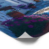 Santorini in Griekenland Poster (Hoek)