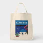 Santorini in Griekenland  stijl kleurrijk Tote Bag (Voorkant)