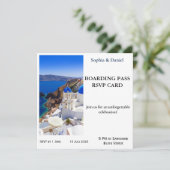 Santorini Instapkaart RSVP Kaart (Staand voorkant)