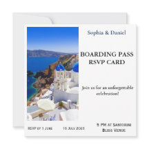 Santorini Instapkaart RSVP Kaart