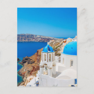 Santorini Island - Caldera, Griekenland Briefkaart